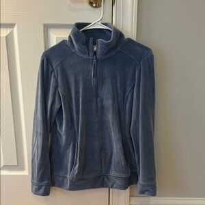 Croft & Barrow Blue Quarter-Zip Fleece Pullover